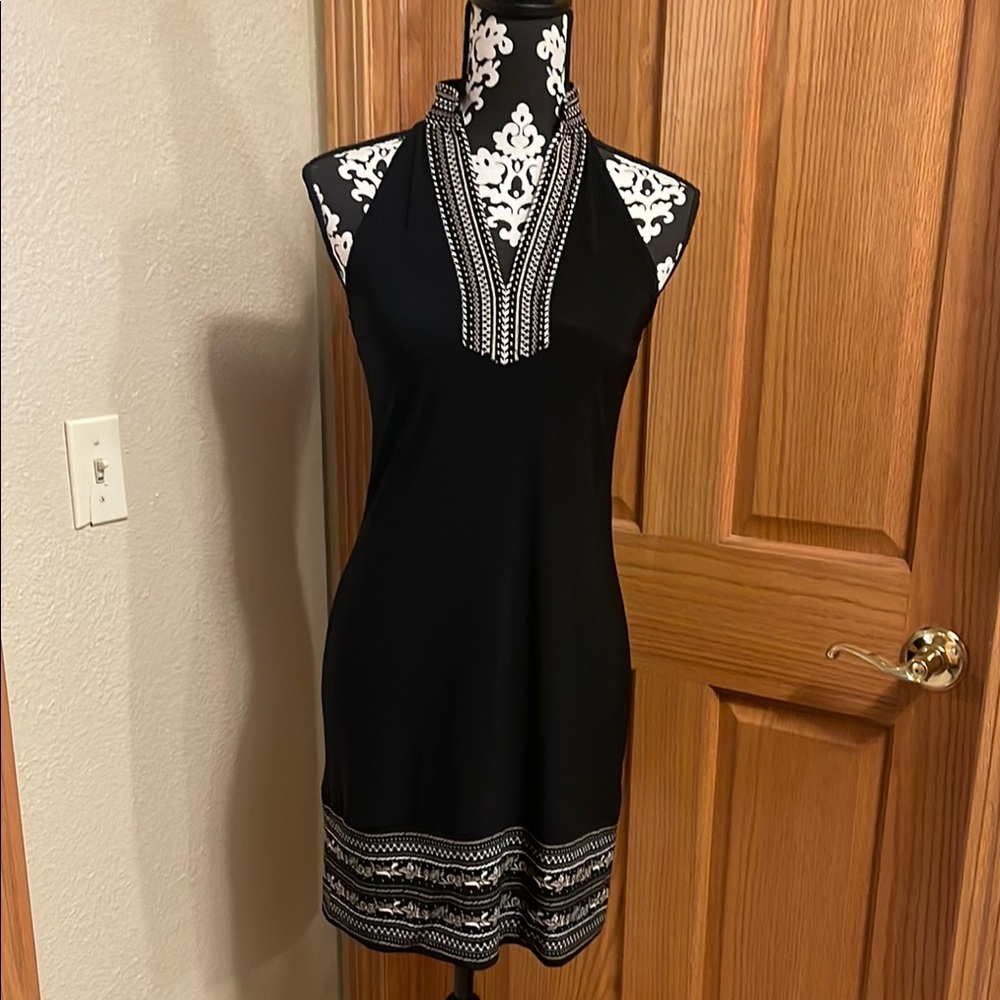 Elegant Black Halter Dress
